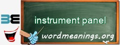 WordMeaning blackboard for instrument panel